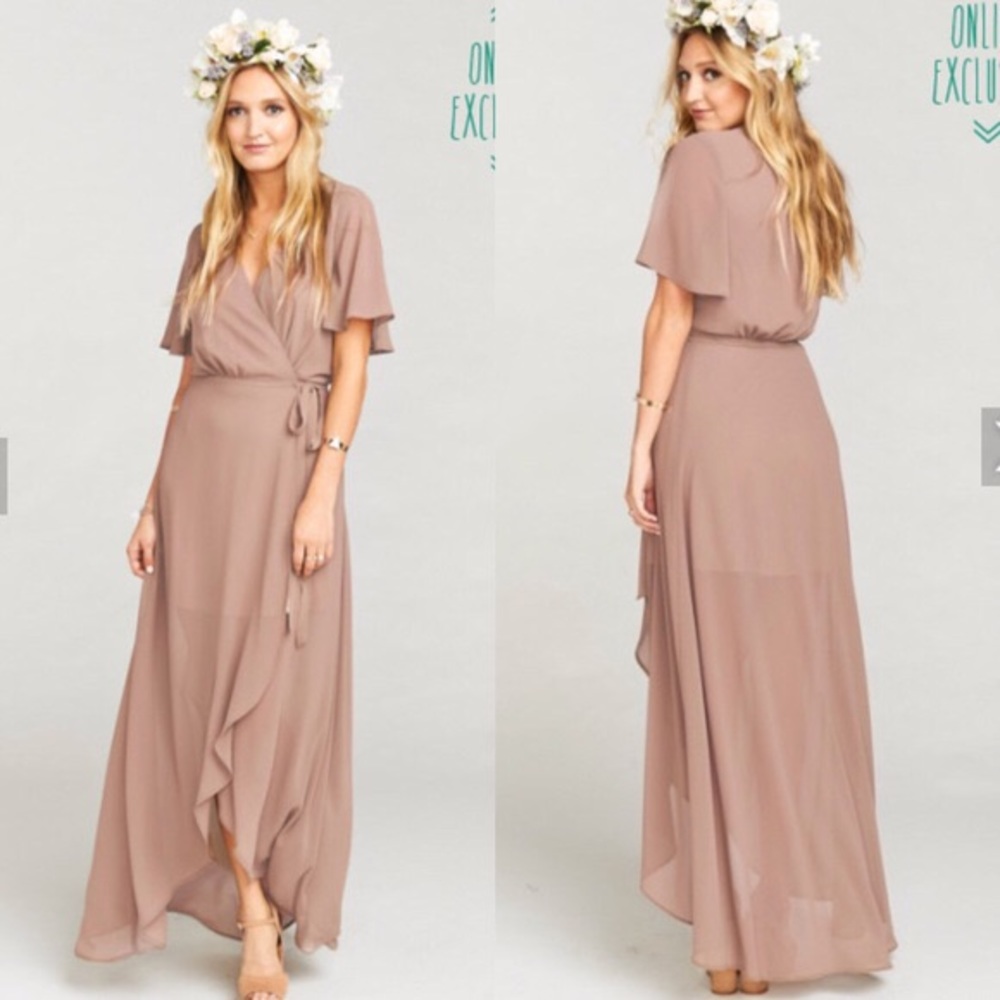 Sophia wrap dress - dune chiffon